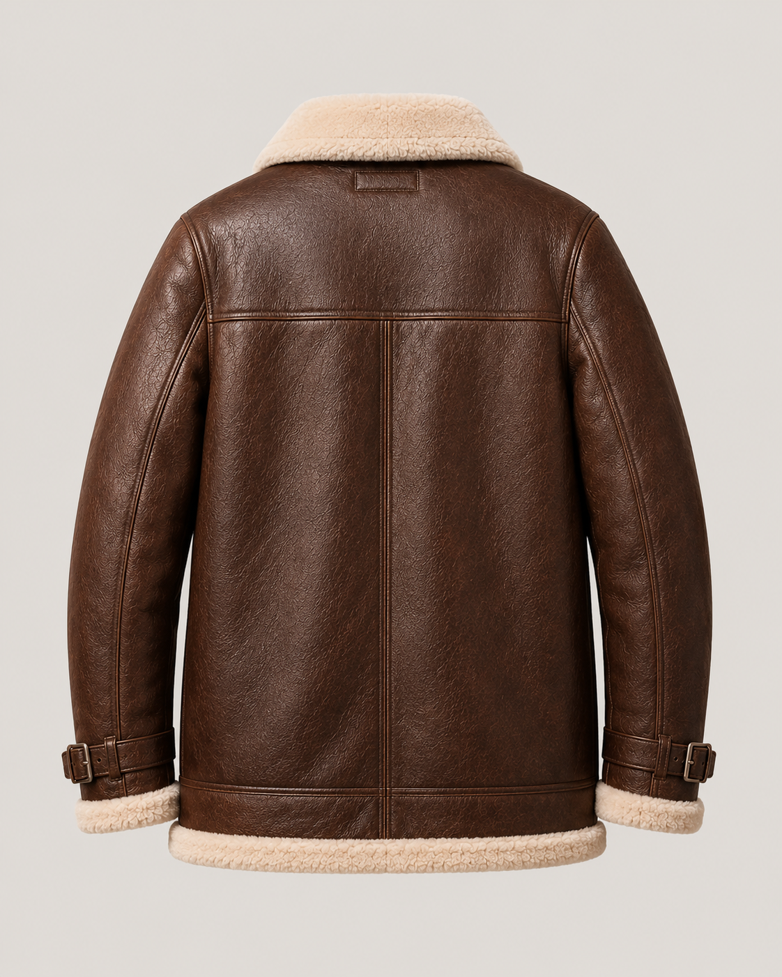 Men’s Brown Shearling Leather Jacket